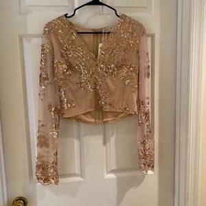 NWT Glitter Crop Top